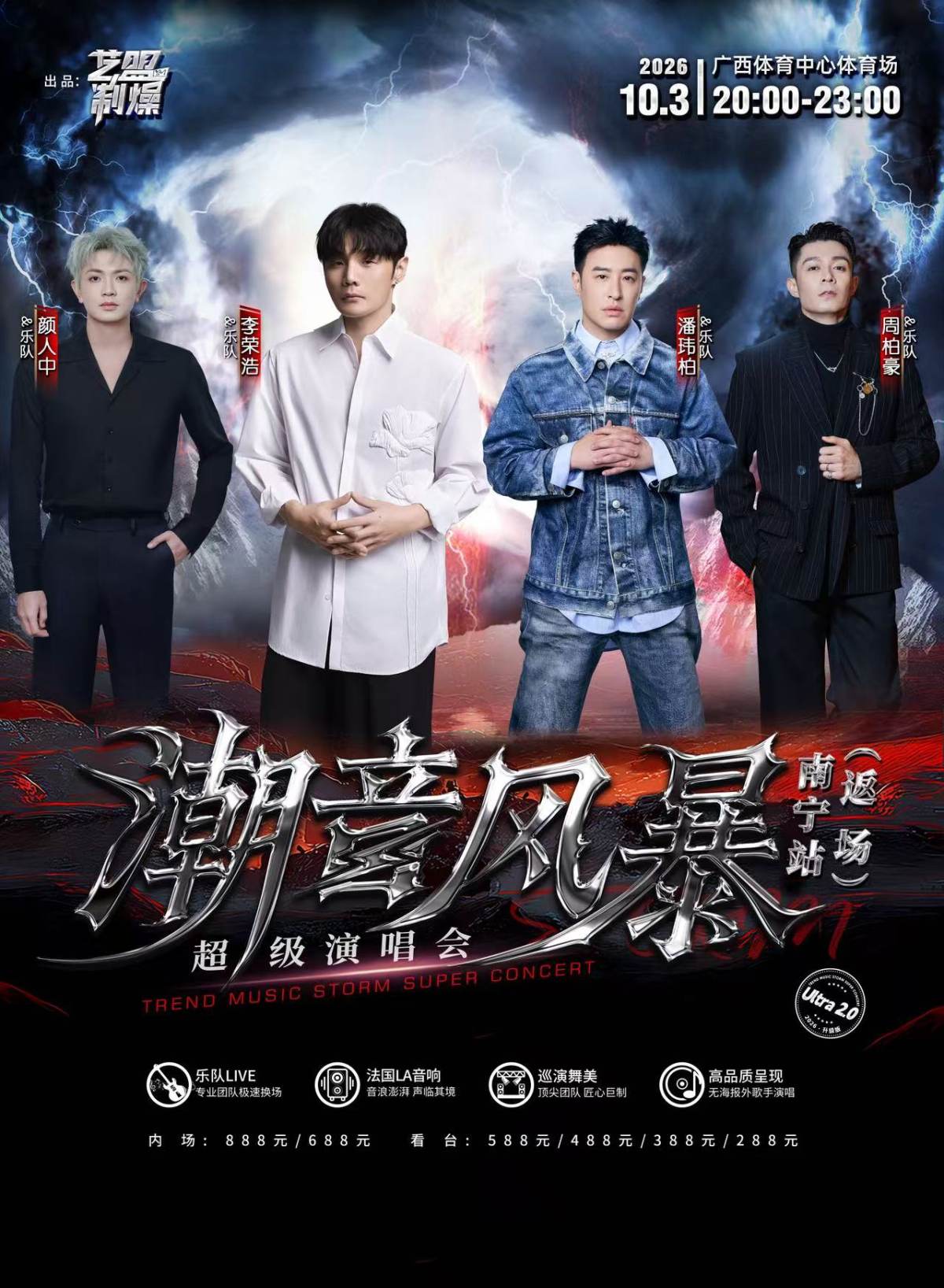 潮音风暴超级演唱会-南宁站海报