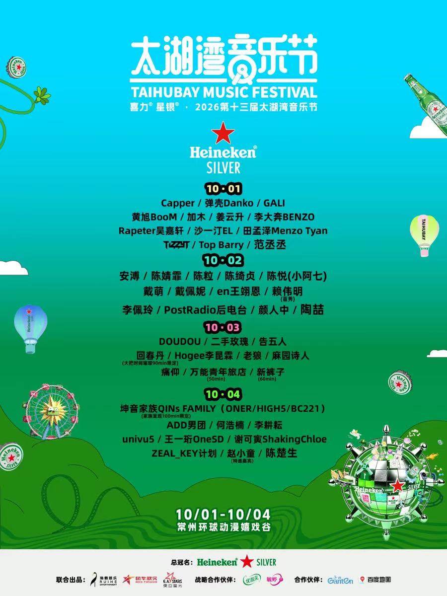 喜力®星银®·第十三届太湖湾音乐节海报